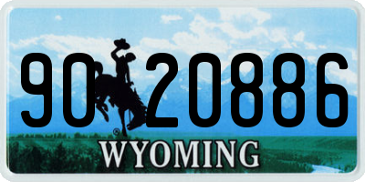 WY license plate 9020886