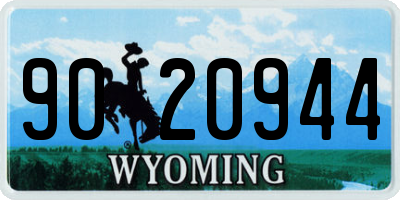 WY license plate 9020944