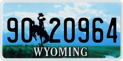WY license plate 9020964