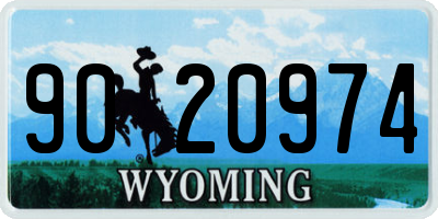 WY license plate 9020974