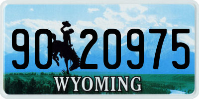 WY license plate 9020975