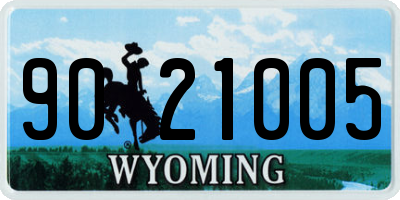 WY license plate 9021005