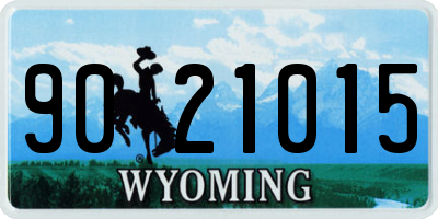 WY license plate 9021015