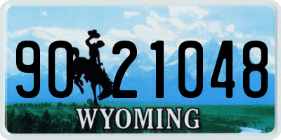 WY license plate 9021048