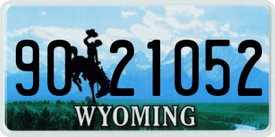 WY license plate 9021052