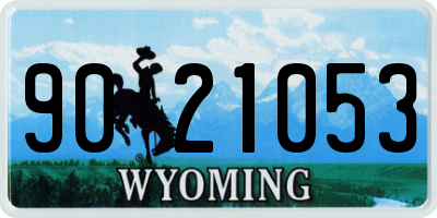 WY license plate 9021053