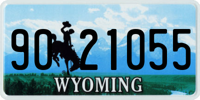 WY license plate 9021055