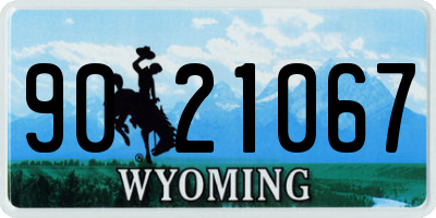 WY license plate 9021067