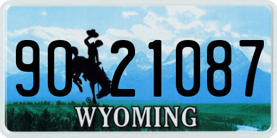 WY license plate 9021087