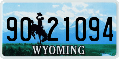 WY license plate 9021094