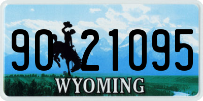 WY license plate 9021095