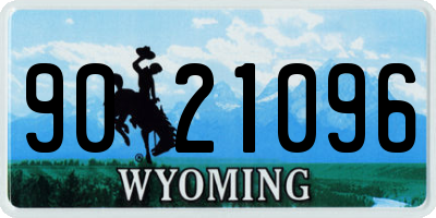 WY license plate 9021096