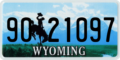 WY license plate 9021097