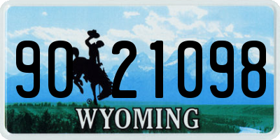 WY license plate 9021098