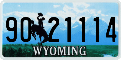 WY license plate 9021114