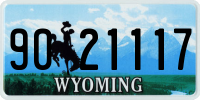 WY license plate 9021117