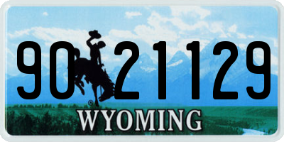 WY license plate 9021129
