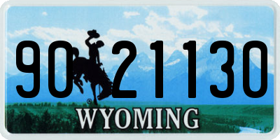 WY license plate 9021130