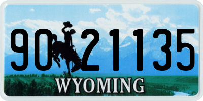 WY license plate 9021135