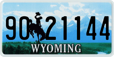 WY license plate 9021144