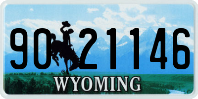 WY license plate 9021146