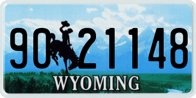 WY license plate 9021148