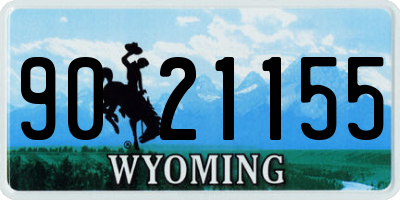 WY license plate 9021155