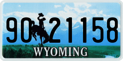 WY license plate 9021158