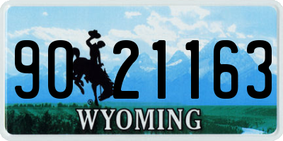 WY license plate 9021163