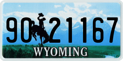 WY license plate 9021167