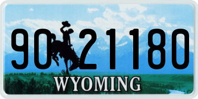WY license plate 9021180