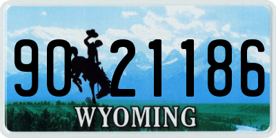 WY license plate 9021186