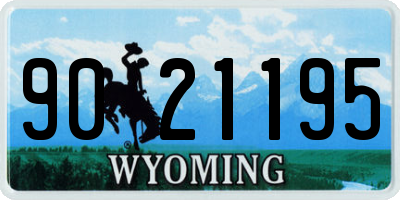 WY license plate 9021195