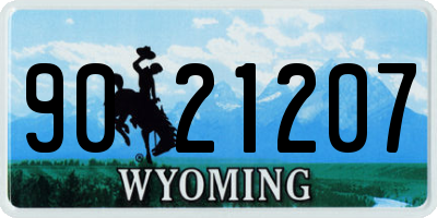 WY license plate 9021207