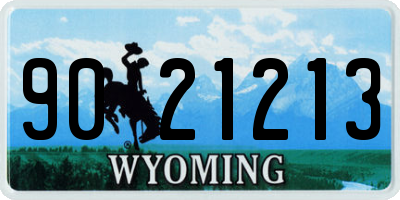WY license plate 9021213