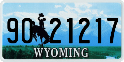 WY license plate 9021217