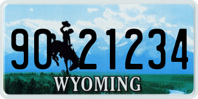 WY license plate 9021234