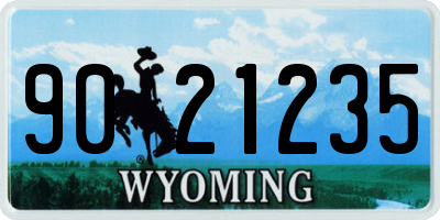 WY license plate 9021235
