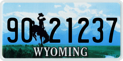 WY license plate 9021237
