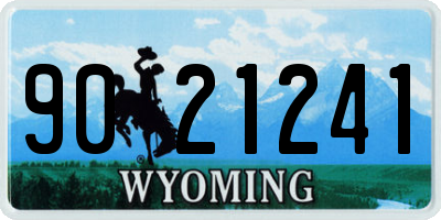 WY license plate 9021241
