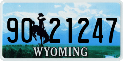 WY license plate 9021247