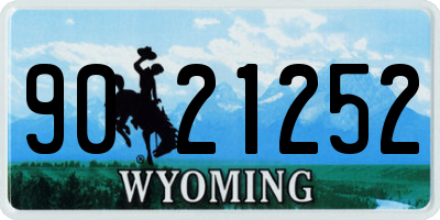 WY license plate 9021252