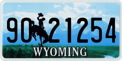 WY license plate 9021254