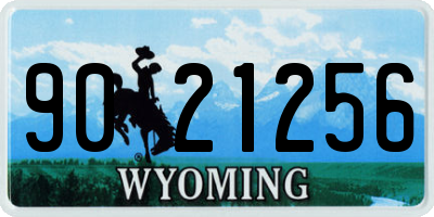 WY license plate 9021256