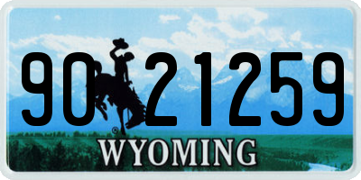 WY license plate 9021259