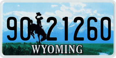 WY license plate 9021260