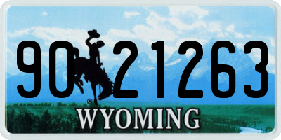 WY license plate 9021263
