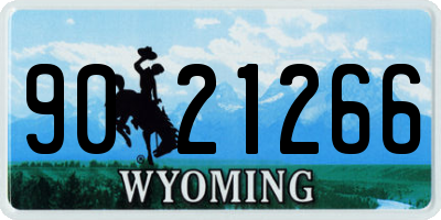 WY license plate 9021266