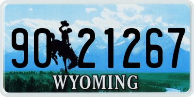 WY license plate 9021267