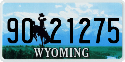 WY license plate 9021275